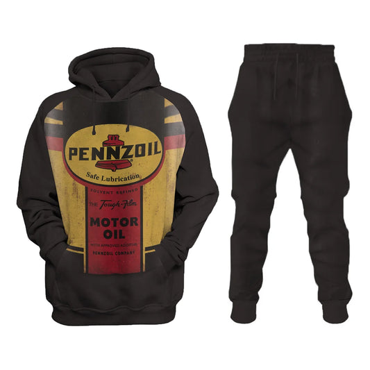 Pennzoil Mens Vintage Motor Oil Printed Sweatshirt Set