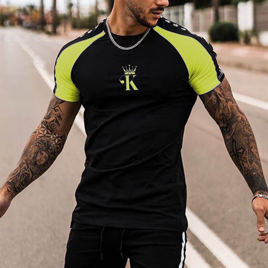 Street Style Poker King Short Sleeve T-Shirt - DUVAL