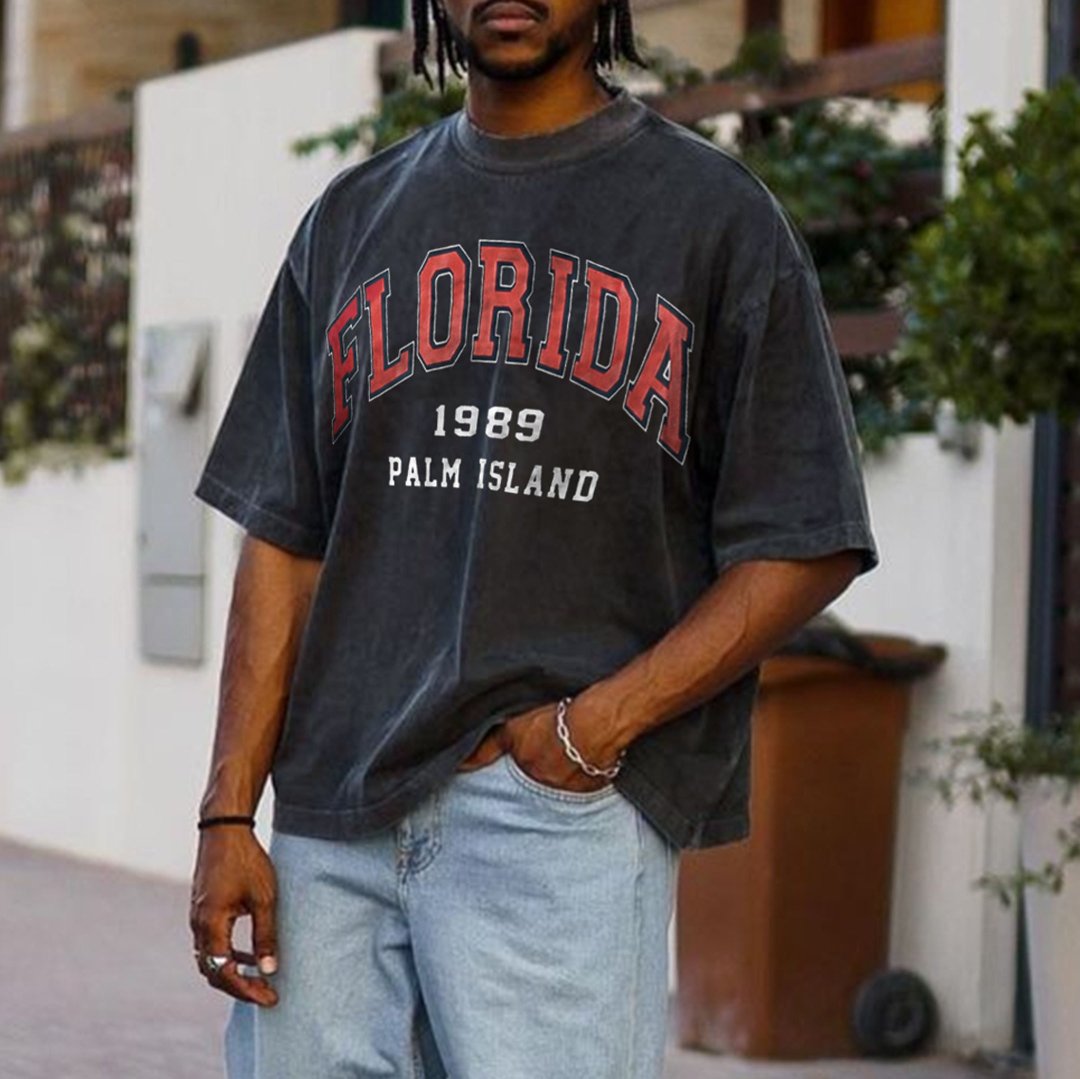 Retro Oversized FLORIDA Men's T-Shirt - DUVAL