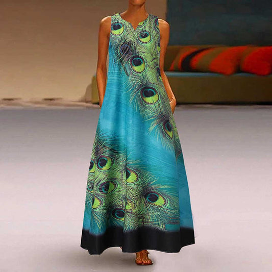 Peafowl Dress - DUVAL