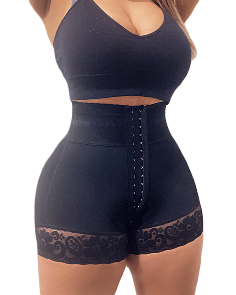 Shorts Double Compression High Waisted With Mid-Section Shapewear