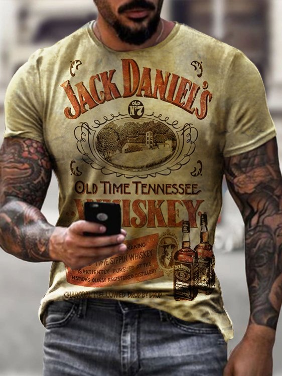 Men's Jack Daniels Printed T-shirt - DUVAL