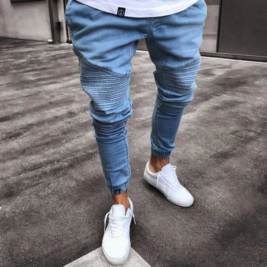 Men's Street Ripped Slim Denim Trousers