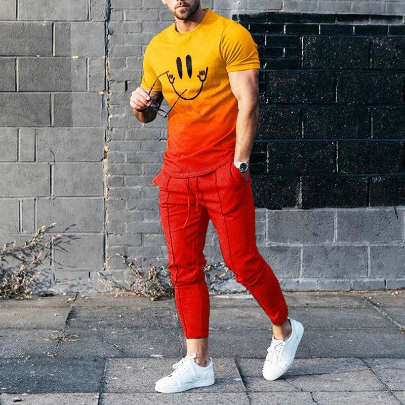 Smiley Orange Tracksuit Co-Ord - DUVAL
