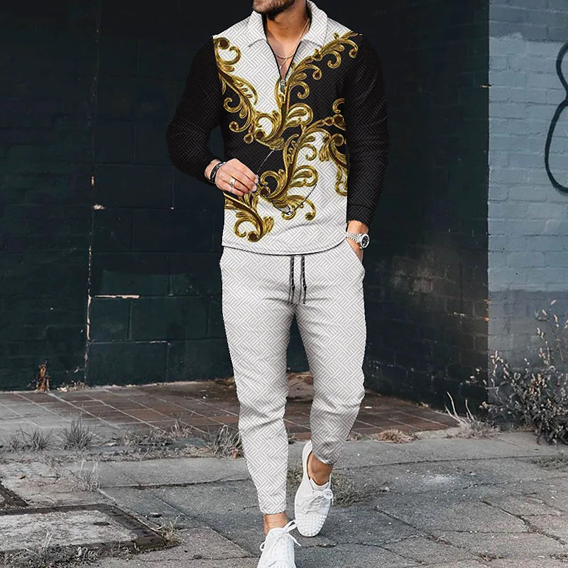 Luxury Conqueror's Long Sleeve Polo Suit - DUVAL