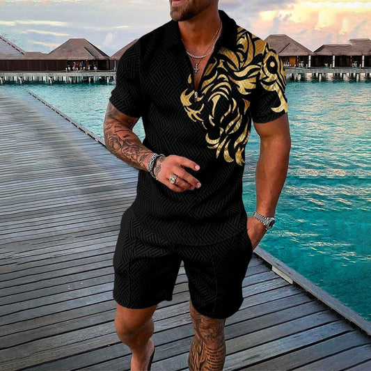 Beast Energy Polo Shirt And Shorts Co-Ord